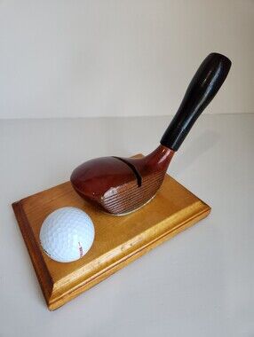 Vintage Wilson Turf Rider Golf Club Double Slot Business Card Holder Pen holder